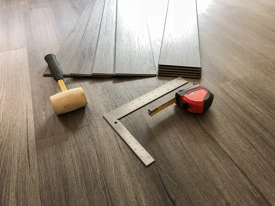 flooring tools on the floor