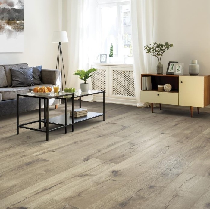 luxury vinyl flooring in living room