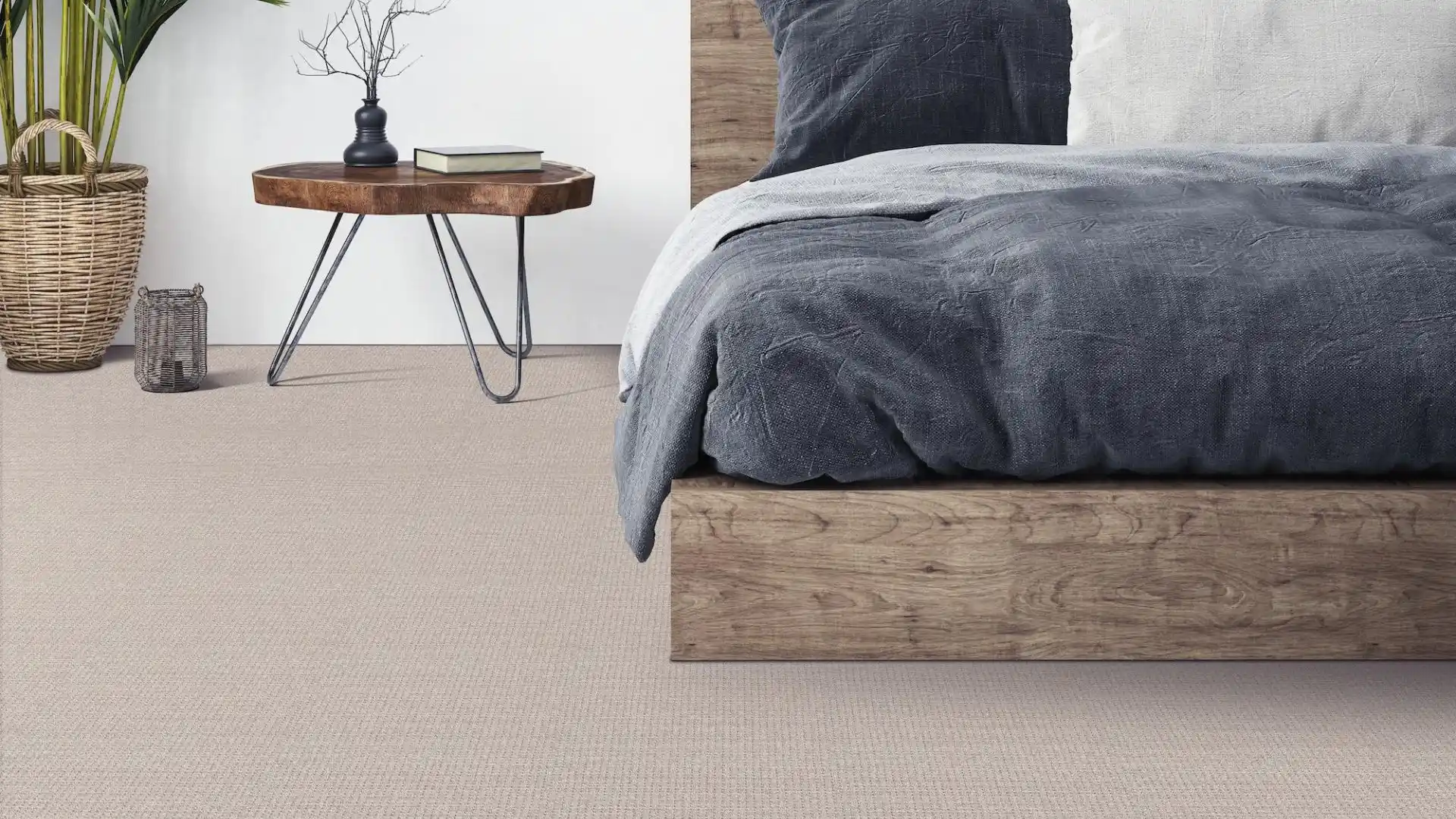 carpeting in modern bedroom